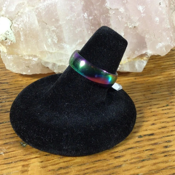 Rainbow Stainless Steel Band Ring - Picture 3 of 5